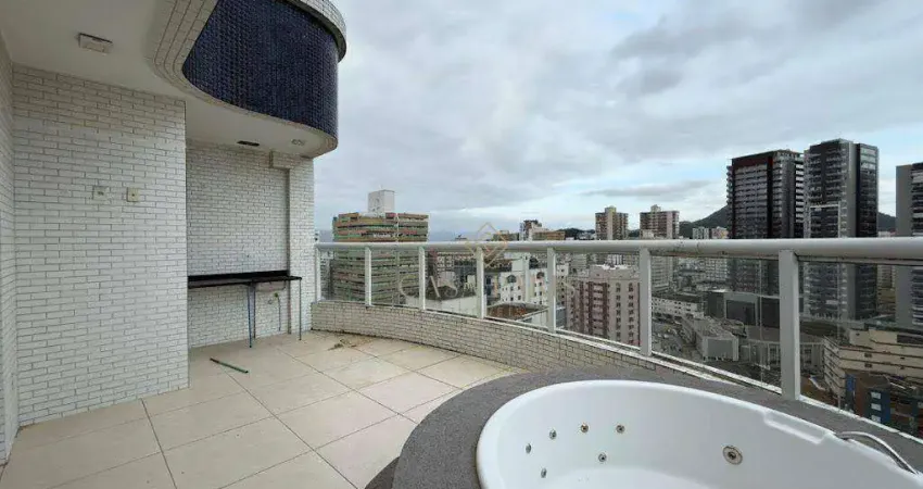 Cobertura com 3 dormitórios à venda, 130 m² por r$ 1.850.000,00 - vila guilhermina - praia grande/sp