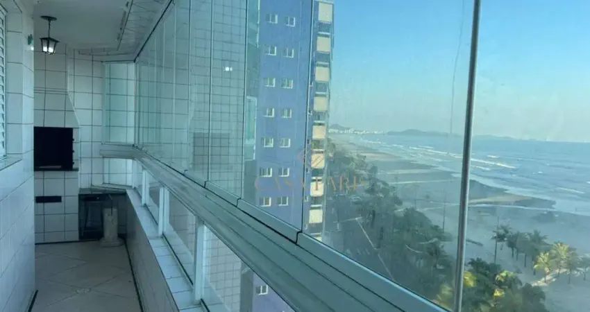 Apartamento frente mar com 2 dormitórios à venda, 69 m² por r$ 545.000 - maracanã - praia grande/sp