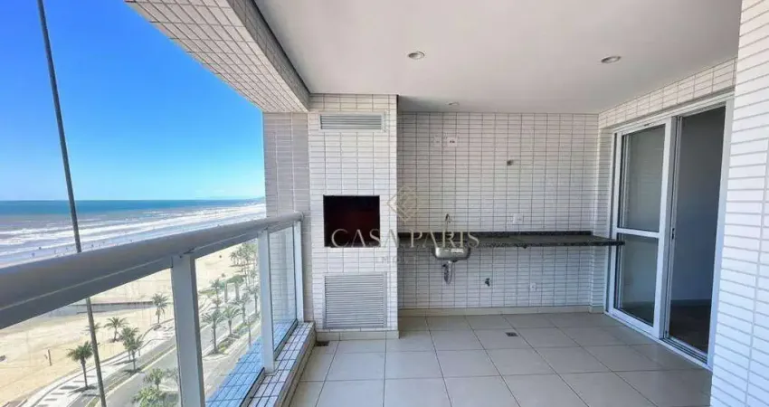 Apartamento frente mar com 3 dormitórios à venda, 111 m² por r$ 1.450.000 - boqueirão - praia grande/sp
