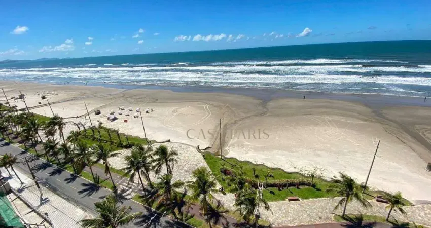 Apartamento vista mar com 3 dormitórios à venda, 130 m² por r$ 600.000 - caiçara - praia grande/sp