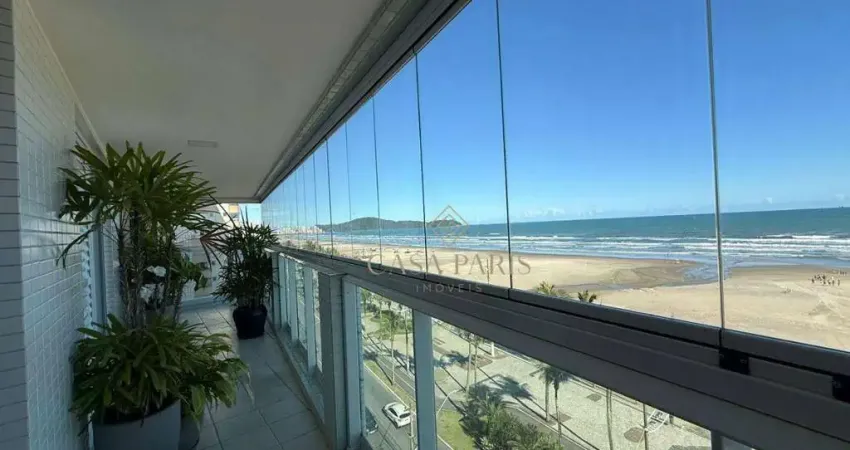 Apartamento vista mar com 3 dormitórios à venda, 175 m² por r$ 1.390.000 - aviação - praia grande/sp