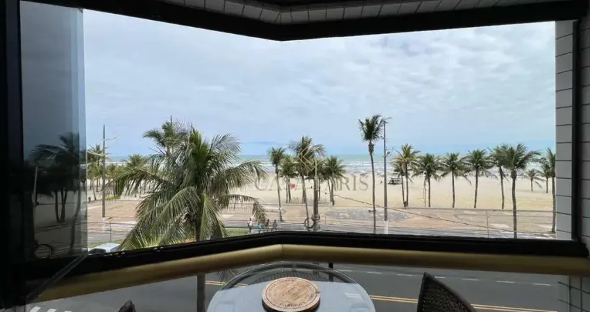 Apartamento frente mar com 2 dormitórios à venda, 83 m² por r$ 580.000 - mirim - praia grande/sp