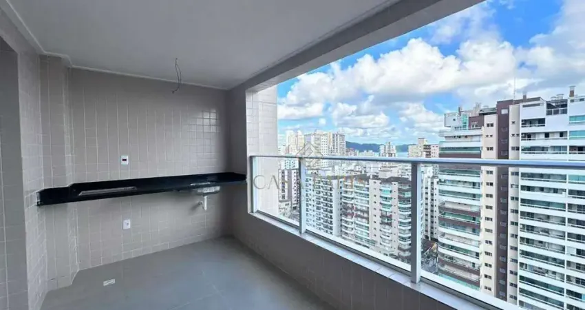Apartamento com 2 dormitórios e 2 vagas demarcadas à venda, 77 m² por R$ 624.000 - Vila Guilhermina - Praia Grande/SP