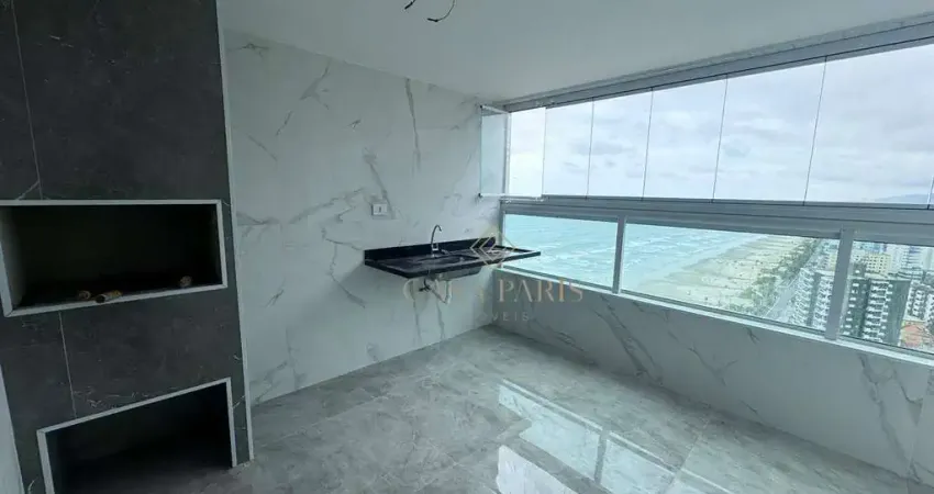 Apartamento vista mar com 3 suítes à venda, 117 m² por r$ 1.300.000 - caiçara - praia grande/sp