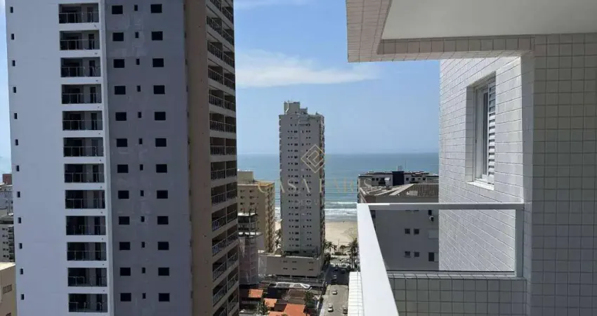 Apartamento vista mar com 1 suíte à venda, 59 m² por r$ 450.000 - aviação - praia grande/sp