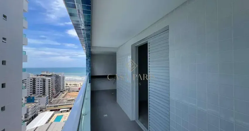 Apartamento vista mar com 2 dormitórios à venda, 80 m² por r$ 588.000 - ocian - praia grande/sp