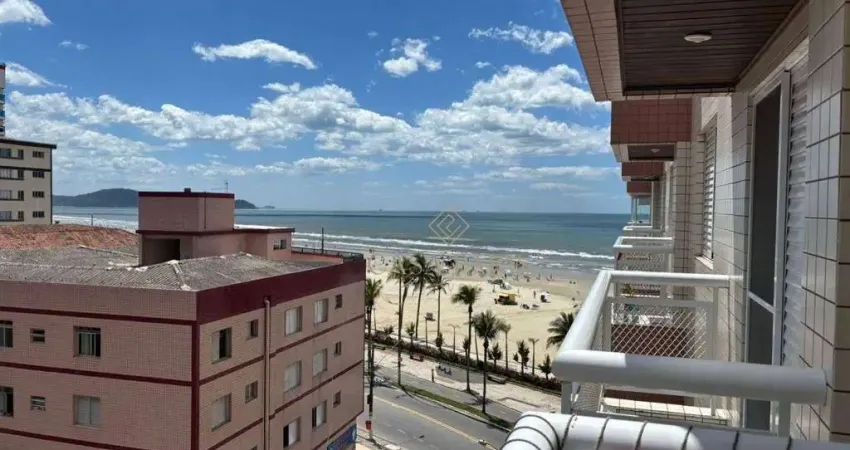 Apartamento vista mar com 2 dormitórios à venda, 72 m² por r$ 450.000 - ocian - praia grande/sp