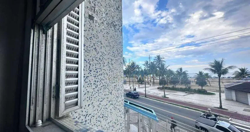 Apartamento FRENTE MAR com 1 dormitório à venda, 40 m² por R$ 280.000 - Vila Guilhermina - Praia Grande/SP