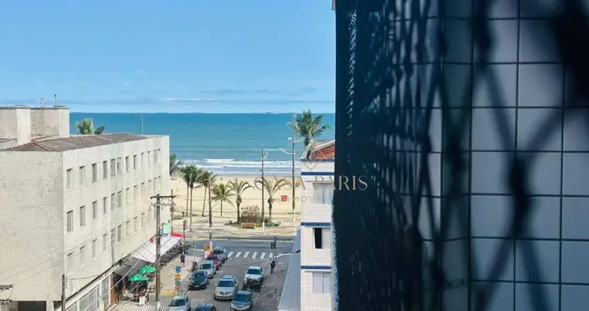 Apartamento vista mar com 2 dormitórios à venda, 80 m² por r$ 430.000 - aviação - praia grande/sp