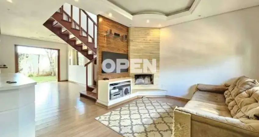 Sobrado para locação no bairro bela vista - canoas | 3 dormitórios, 1 suíte, lareira e 2 vagas de garagem