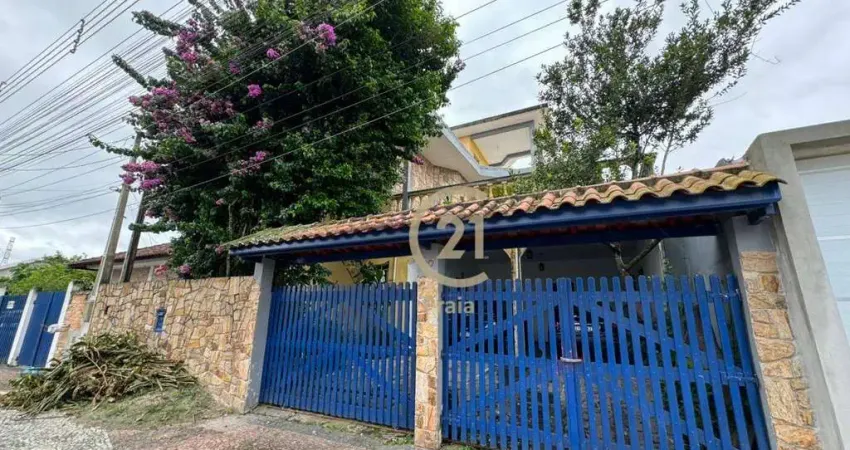 Sobrado com 3 dormitórios e edícula à venda, 312 m² de área construída por r$ 600.000 - pontal de santa marina - caraguatatuba/sp