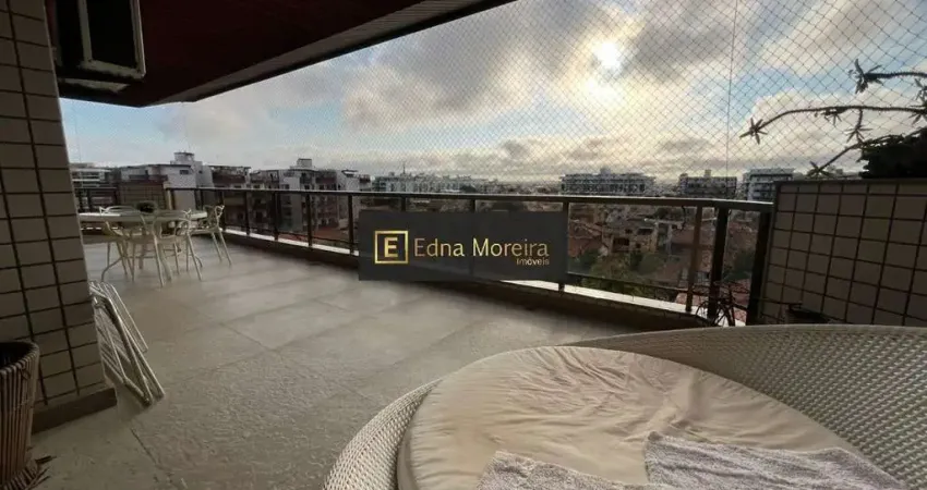 Cobertura de luxo à venda em Cabo Frio-RJ, no Braga: 4 quartos, 3 suítes, 2 salas, 2 vagas de garagem, 300m² de puro requinte!