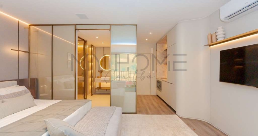 APARTAMENTO À VENDA NO BATEL - 1 QUARTO - SACADA - CONDOMÍNIO CLUBE