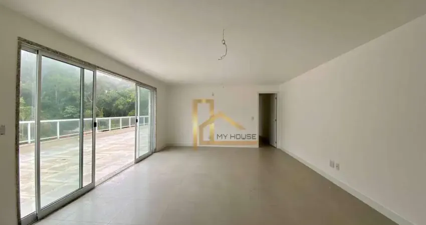 Cobertura nova e linear em agriões – teresópolis-rj, 3 quartos, sendo 1 suíte, amplo terraço privativo em condomínio com lazer completo.