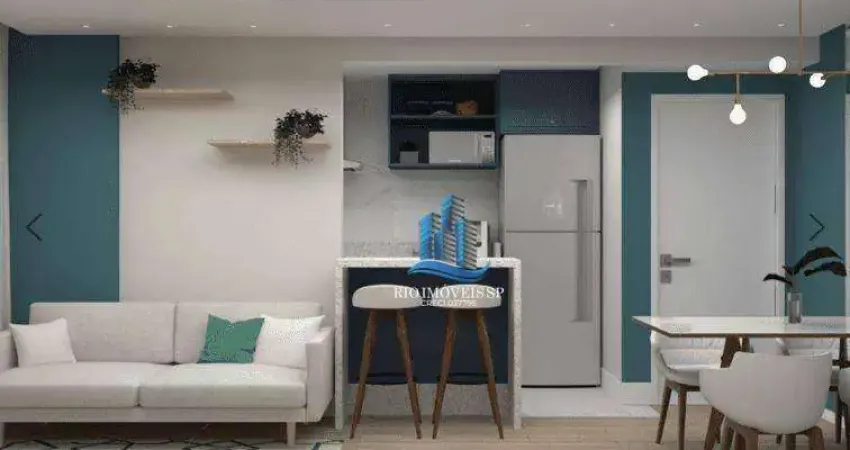 Apartamento com 2 dormitórios à venda, 53 m² por r$ 443.000,00 - utinga - santo andré/sp