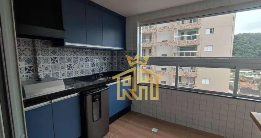 Apartamento mobiliado com 2 dormitórios à venda no Canto do Forte, Praia Grande, SP