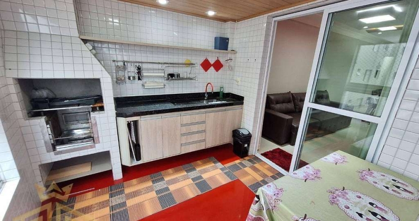 Apartamento Mobiliado - 02 dormitórios (01 Suíte) - Sacada com Churrasqueira - Lazer - 1 vaga de garagem - Aviação - Praia Grande