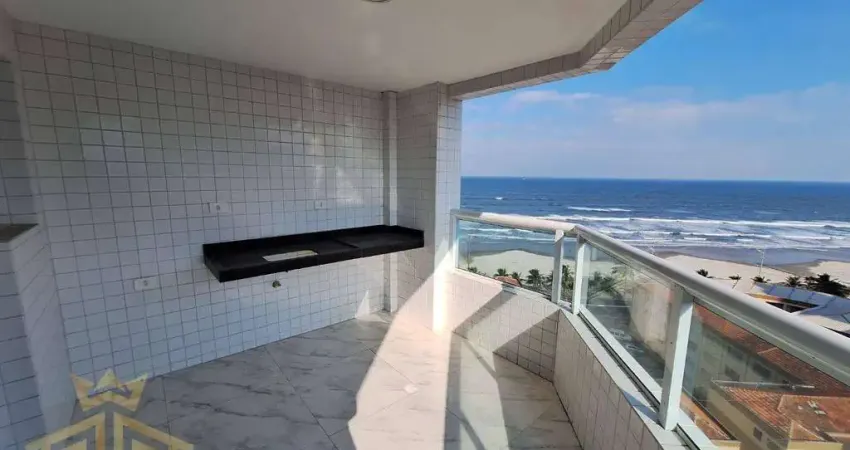 Apartamento Novo - Caiçara - 02 dormitórios (01 Suíte) - Sacada Gourmet vista mar - Lazer - 1 vaga