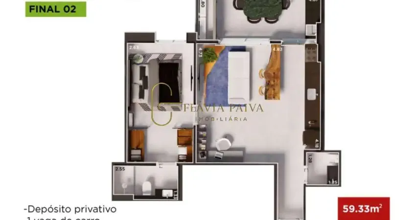 Apartamento com 1 quarto à venda na Avenida Braz Olaia Acosta, 2230, Jardim Nova Aliança, Ribeirão Preto