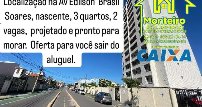 Oferta de um ótimo apto projetado excelente localização av Edilson Brasil Soares