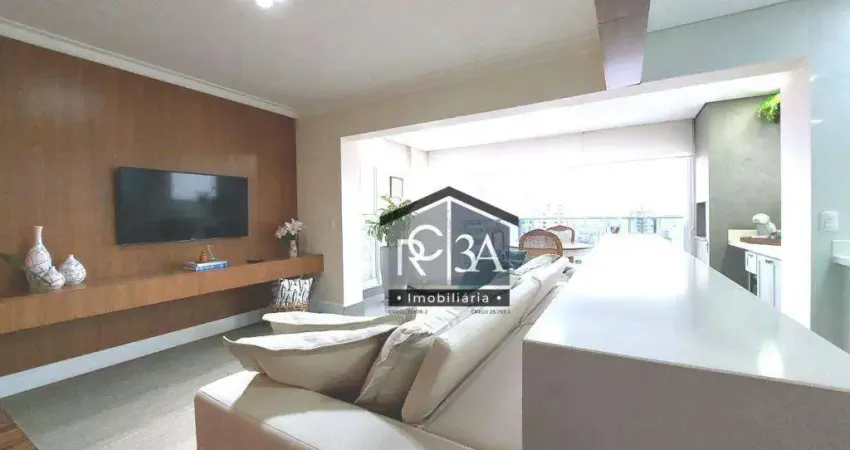 Apartamento para vender com 118m², varanda goumet com churrasqueira carvão. Rua Vale Formoso, Tatuapé - São Paulo/SP