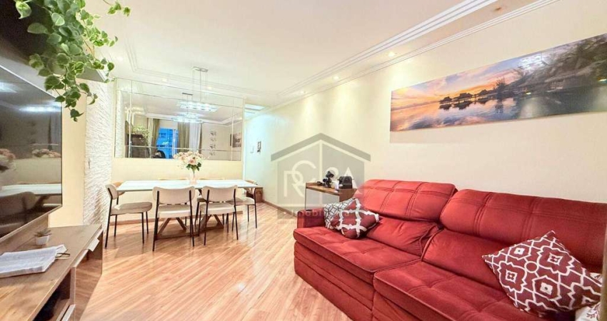 Apartamento com 3 dormitórios à venda, 76 m², 2 vagas - Anália Franco - São Paulo/SP