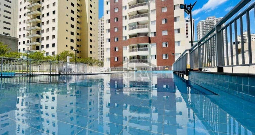 Apartamento para locação no Tatuapé condomínio Quadra Azul com sala ampliada , 2 dormitórios, 2 vagas.