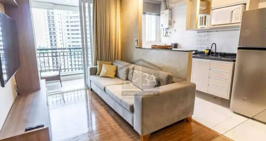 Apartamento com 1 dormitório para alugar, 40 m² por r$ 4.360/mês - jardim anália franco - são paulo/sp