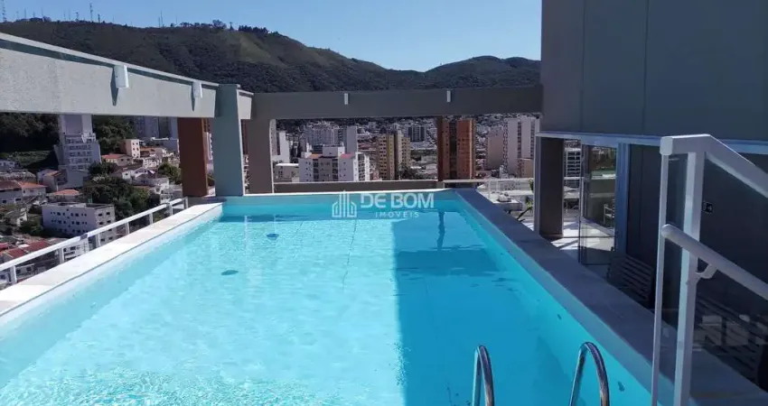 Apartamento para locação mobiliado com varanda gourmet, piscina e academia no centro, poços de cal