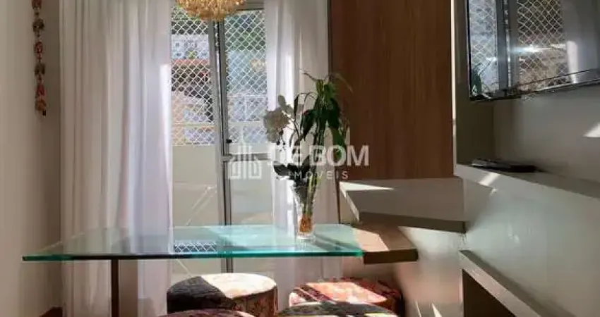 Apartamento mobiliado à venda no centro de poços, com dois dormitórios e uma vaga de garagem