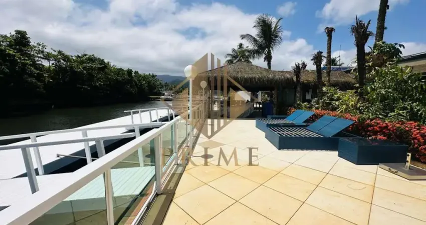 Casa em condomínio para temporada em guarujá, balneario praia do perequê, 4 dormitórios, 4 suítes, 5 banheiros, 4 vagas