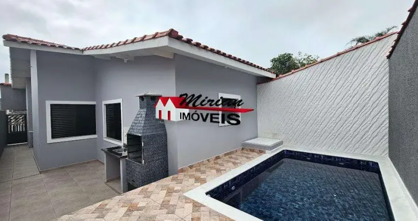 Imperdível oportunidade de investimento: casa à venda em peruíbe-sp, bairro balneário arpoador, 2 quartos, 1 suíte, 1 sala, 2 banheiros, 80m²! piscina