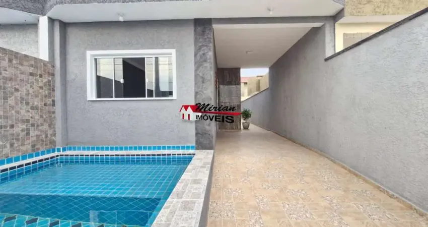 Casa à venda em peruíbe-sp: 2 quartos, 2 suítes, 1 sala, 1 banheiro, 2 vagas - estância flora rica - 86m².