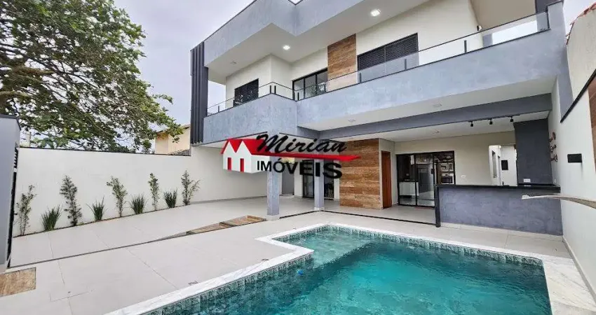 Sobrado alto padrão com 4 suites, todos com closet piscina a venda em peruibe, apenas 50 metros da praia