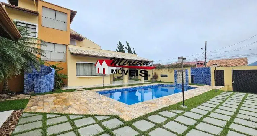 Sobrado a venda em peruibe 4 dormitórios piscina 2 lotes 500 metros da praia jardim imperador