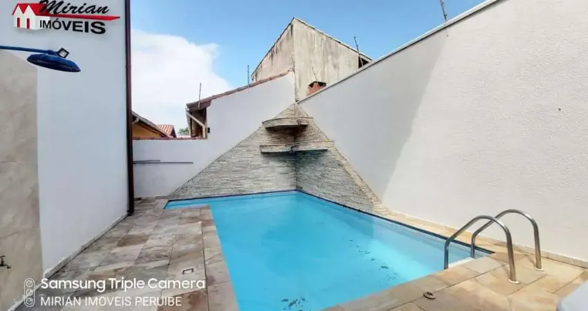Sobrado a venda em peruibe, com 5 suites, 2 salas, piscina pertinho da praia , proximo ao centro