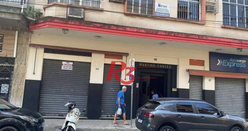 Loja para locação por R$ 3.000/mês - Centro - Santos/SP