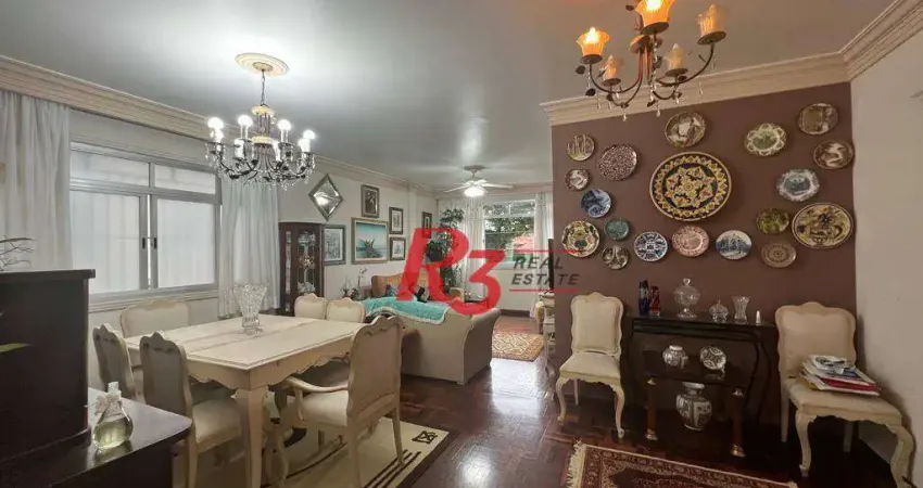 Apartamento com 3 dormitórios à venda, 152 m² por R$ 1.600.000,00 - Ponta da Praia - Santos/SP