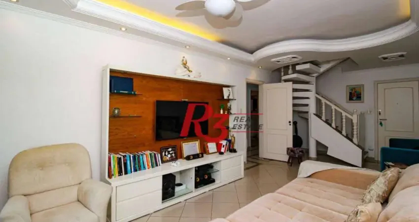 Cobertura com 3 dormitórios à venda, 271 m² por r$ 1.700.000,00 - gonzaga - santos/sp