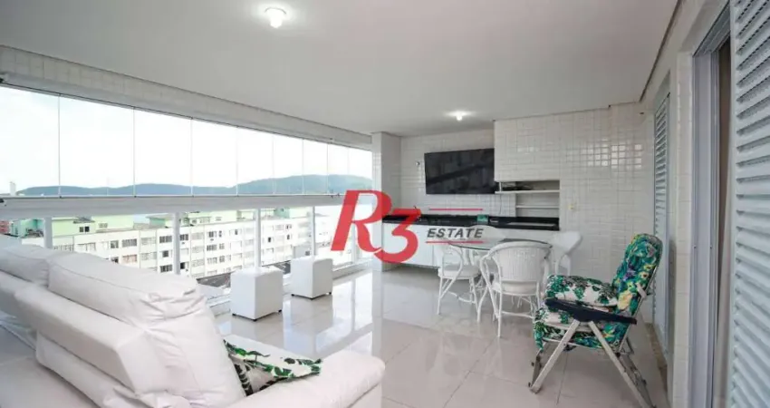 Apartamento com 3 dormitórios para alugar, 134 m² por R$ 11.500,00/mês - Embaré - Santos/SP