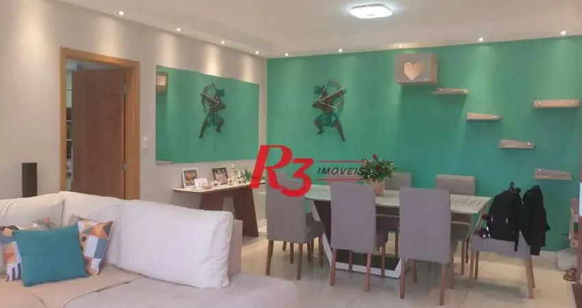 Apartamento com 3 dormitórios à venda, 152 m² por r$ 960.000,00 - boqueirão - santos/sp