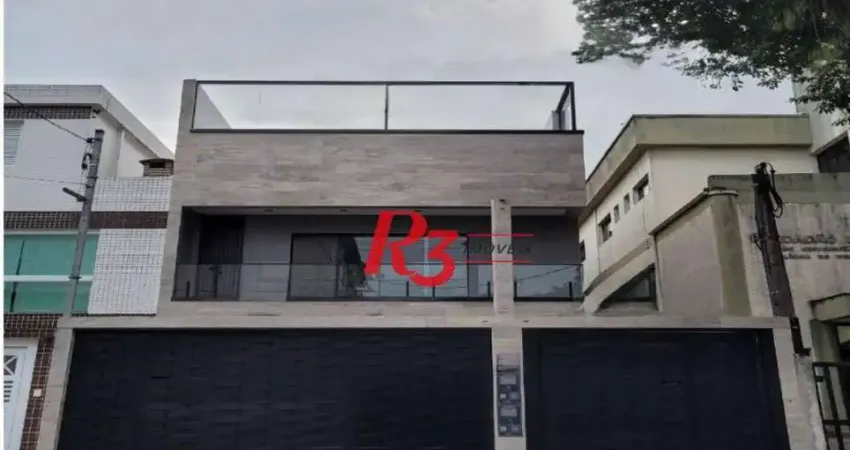 Casa com 3 dormitórios à venda, 290 m² - boqueirão - santos/sp