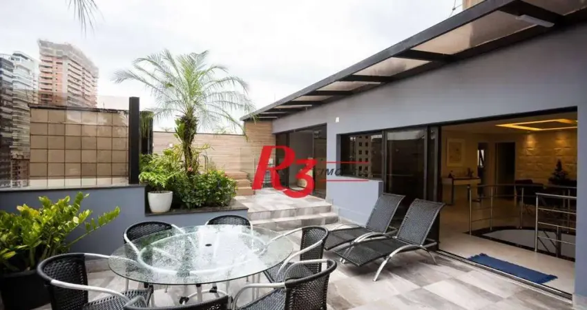 Cobertura com 3 dormitórios à venda, 310 m² por R$ 2.550.000,00 - Gonzaga - Santos/SP