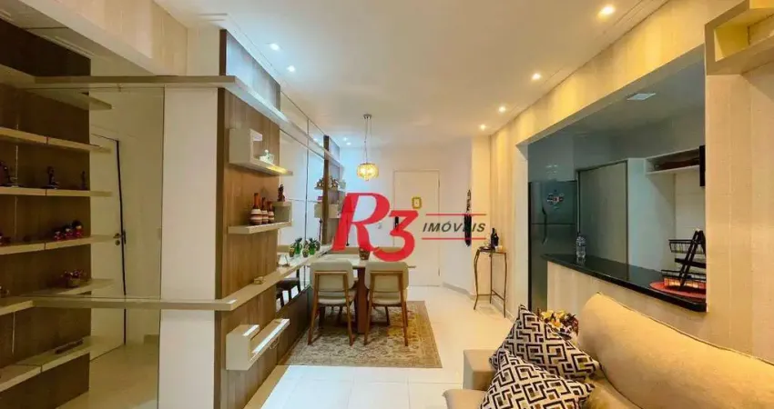 Apartamento com 1 dormitório à venda, 57 m² por R$ 690.000,00 - Ponta da Praia - Santos/SP