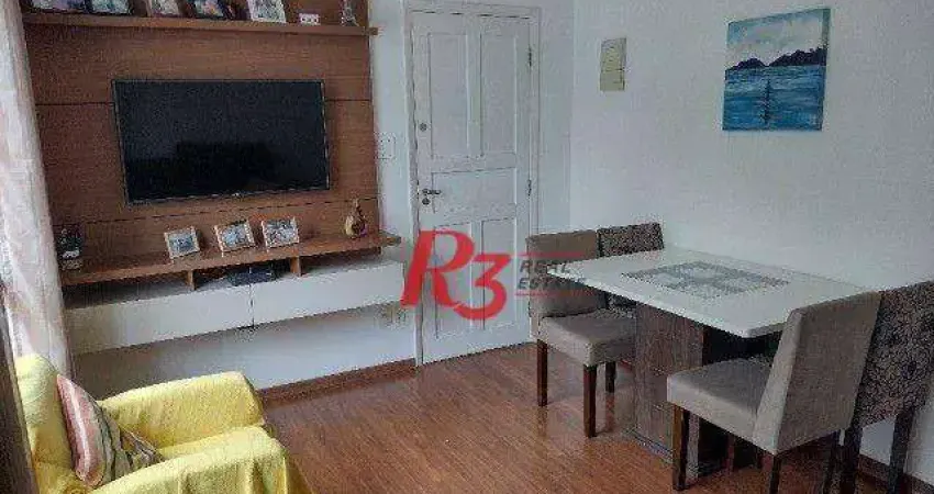 Apartamento com 2 dormitórios à venda, 70 m² por R$ 373.000,00 - Boqueirão - Santos/SP