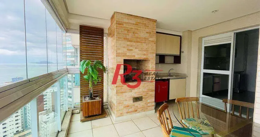 Apartamento com 4 dormitórios para alugar, 204 m² por R$ 24.000,00/mês - Embaré - Santos/SP