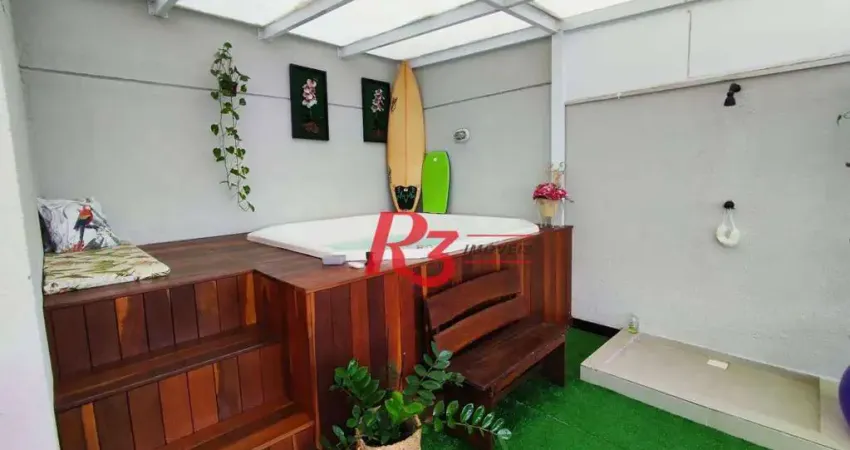 Apartamento Garden com 2 dormitórios à venda, 154 m² por R$ 1.379.000,00 - Campo Grande - Santos/SP