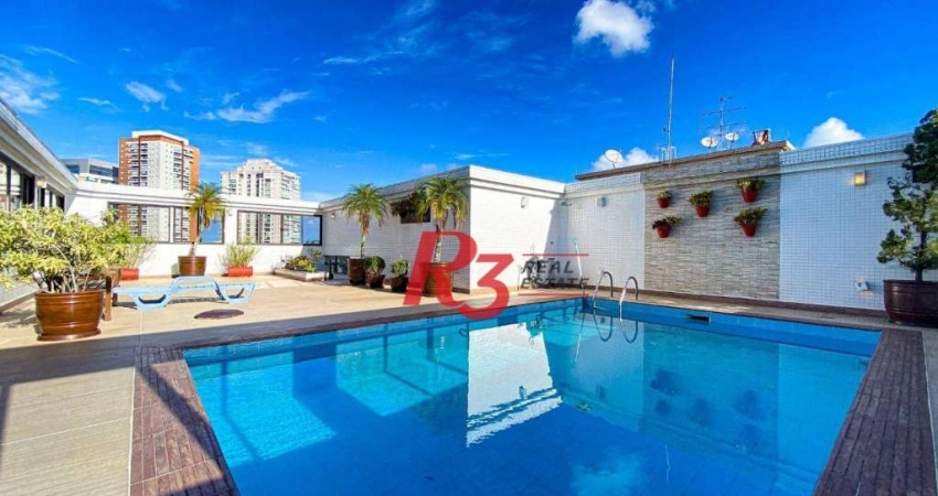 Cobertura à venda, 540 m² por R$ 4.400.000,00 - Ponta da Praia - Santos/SP