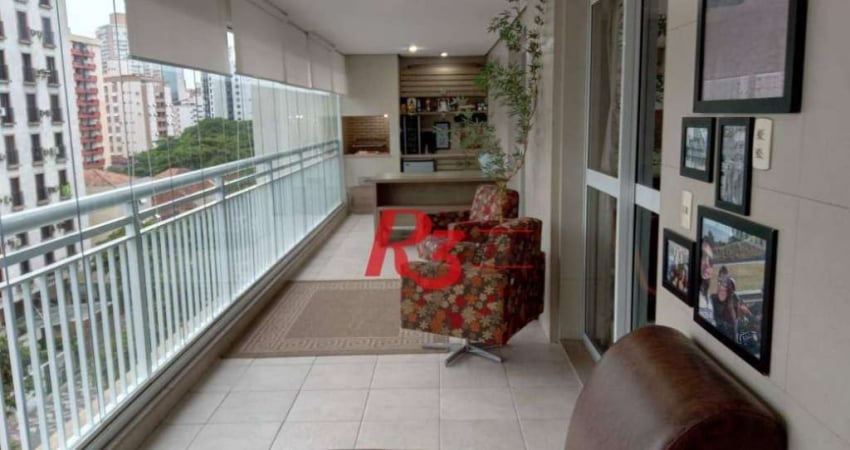 Apartamento com 4 dormitórios à venda, 165 m² por R$ 2.120.000,00 - Gonzaga - Santos/SP