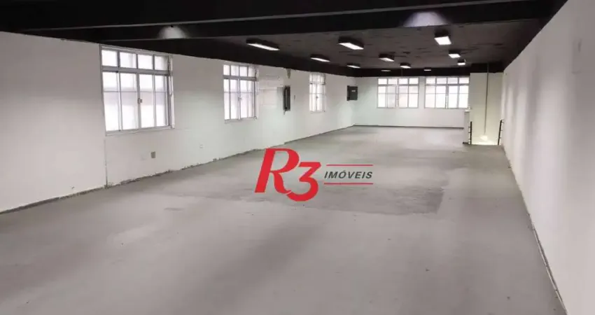 Sala para alugar, 280 m² por r$ 3.300,00/mês - macuco - santos/sp